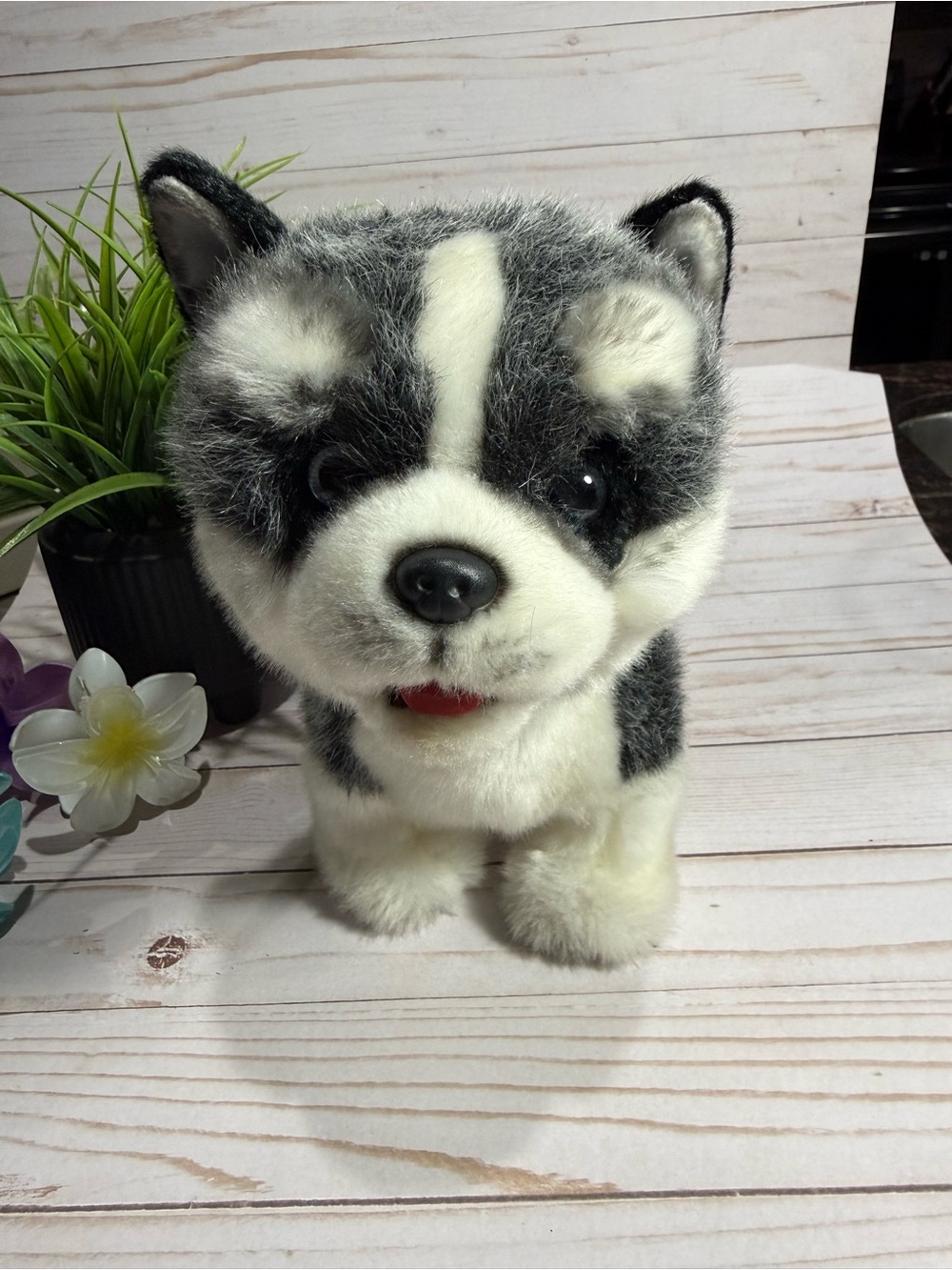 Walking Husky Stuffed Dog, Electronic Toy, Realistic Interactive Puppy Pet Dog,